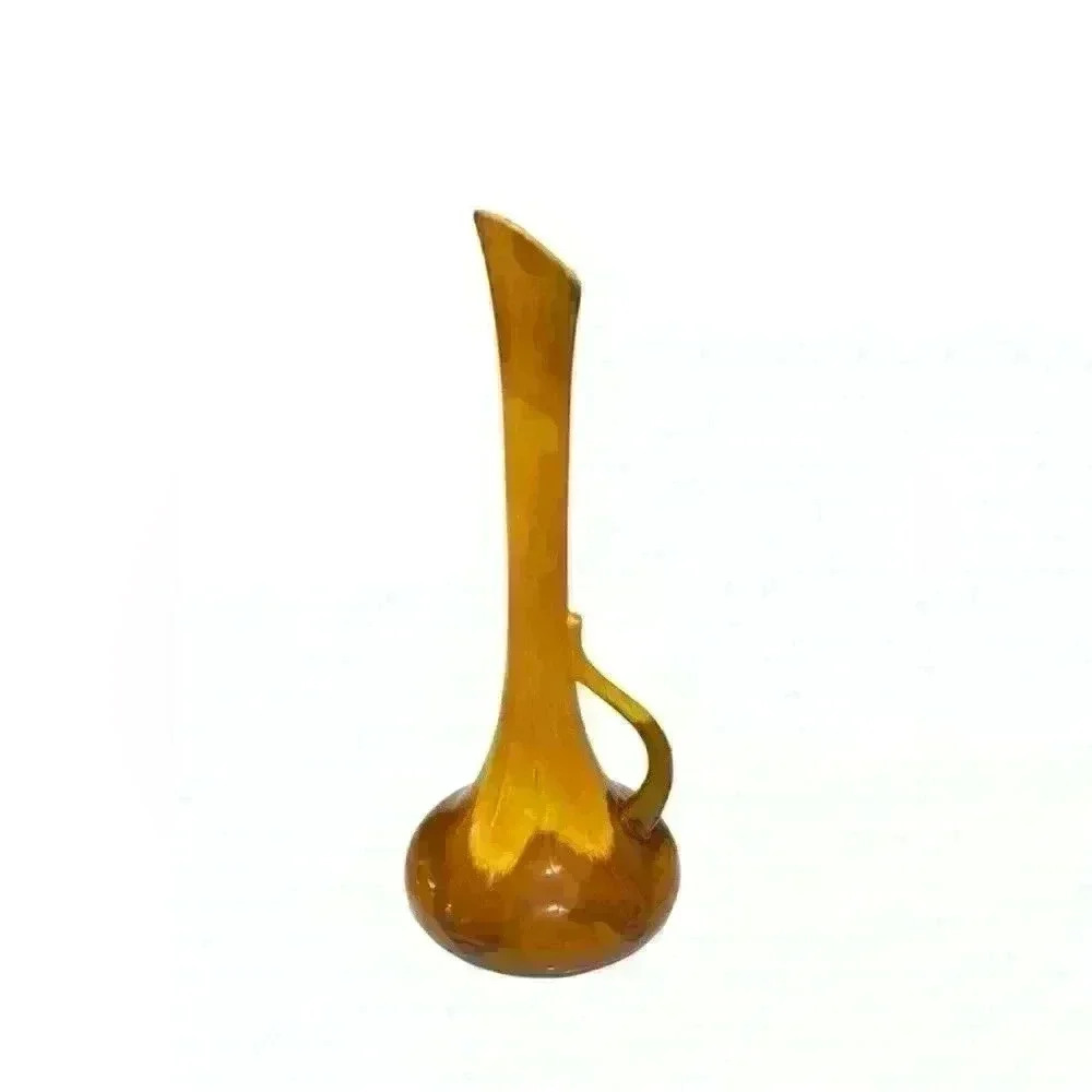 1960s Haeger Mid-Century Brown and Orange Drip Glaze vintage pottery